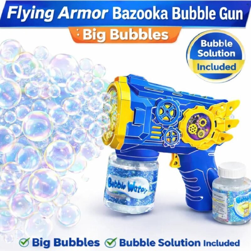 Flying Armor Bazooka Bubble Gun for Kids